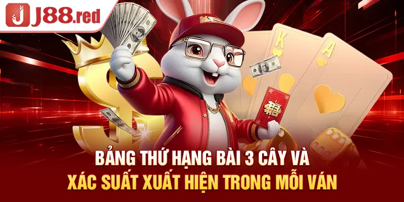 Bảng thứ hạng bài 3 cây và xác suất xuất hiện trong mỗi ván