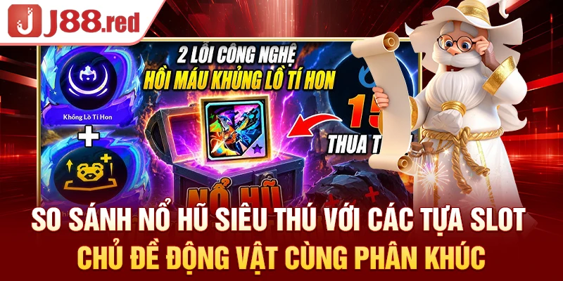 So sánh nổ hũ siêu thú với các tựa slot chủ đề động vật cùng phân khúc